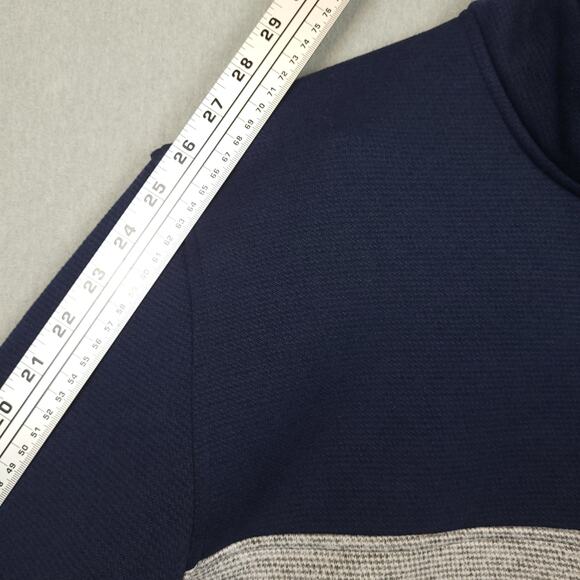 IZOD Men's Polyester Fleece Quarter Snap Lightweight Sweatshirt Large w/ Pockets - Picture 8 of 9